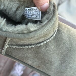 UGG Sage Green Suede Boots